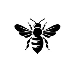 Obraz premium Bee Silhouette Natureinspired Vector Graphic