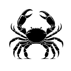 Crab Silhouette Bold Vector Graphic