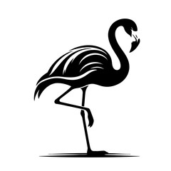 Fototapeta premium Elegant Flamingo Silhouette Bird Vector Graphic