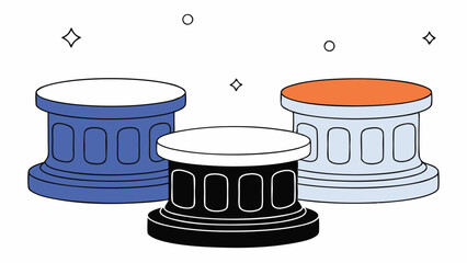 Three Empty Pedestals, Winner's Podium, Awards Ceremony