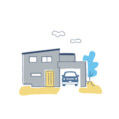 駐車場のある一軒家