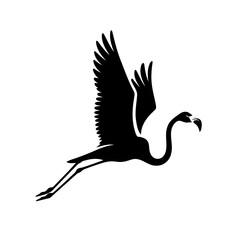 Flamingo In Flight Silhouette Of Grace And Freedom