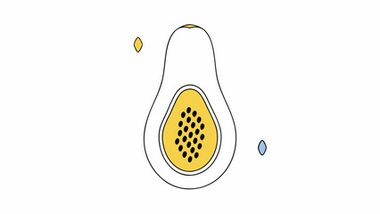 Minimalist Papaya Illustration