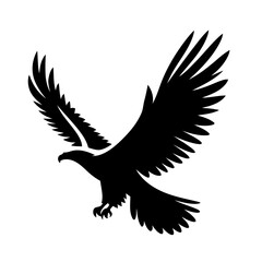 Fototapeta premium Eagle In Flight Stunning Silhouette Vector Graphic