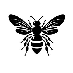 Fototapeta premium Bee Silhouette Vector Masterpiece Of Natures Pollinator