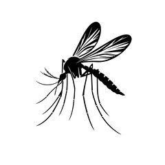 Silhouette Of Mosquito Vector Graphic