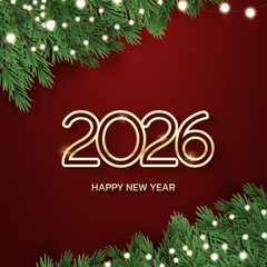 3D 2026 Happy new year letters banner, 2026 Happy new year vector art and illustration. 2026 Happy new year letters banner, Happy new year vector art and illustration. can use for, landing page, templ