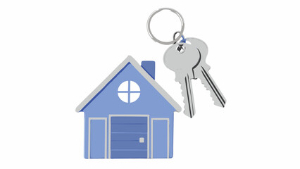 House Keys on Keychain