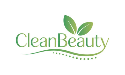 Cleanbeauty logo featuring leaves, promoting natural beauty.