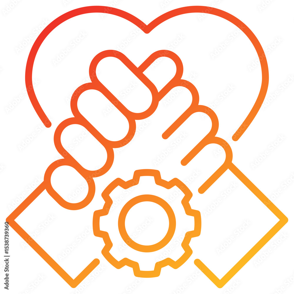 Poster support line gradient icon