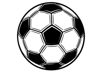 Soccer ball icon. Black soccer ball icon in flat style, isolated on a vintage style Minimalist concept vector illustration