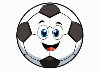 Soccer Football Ball mascot logo design Minimal Flat Line Outline Stroke Icon Pictogram Symbol 