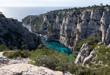 Coastal environments from the Mediterranean coast. Shot during 3 days of hiking in the Calanques, south of France, close to Marseille.