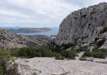 Coastal environments from the Mediterranean coast. Shot during 3 days of hiking in the Calanques, south of France, close to Marseille.