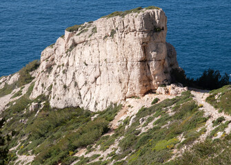 Coastal environments from the Mediterranean coast. Shot during 3 days of hiking in the Calanques, south of France, close to Marseille.