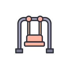 Cartoon Styled Swing Set Illustration On A Transparent Canvas