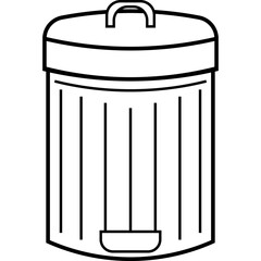 Retro Trash Bin Icon