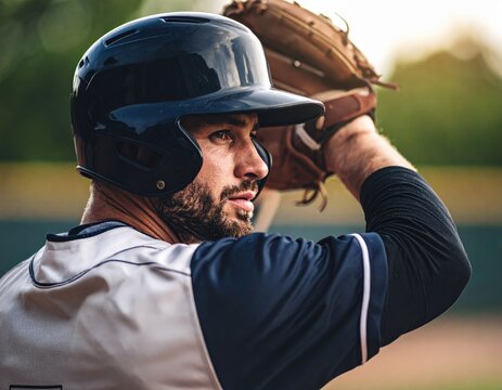 Baseball pitching action sports field photography outdoor close-up competitive spirit
