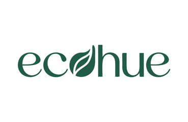 Ecohue Logo with Leaf Design, Representing Sustainability
