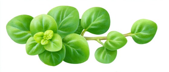 Aromatic fresh green herb leaves closeup nature background botanical photography bright environment macro view culinary concept