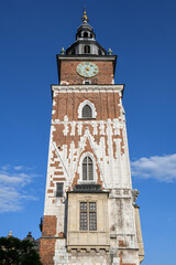 View at the tower on the main square of Cracow, Poland
