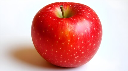 Fresh Red Apple on a Clean White Background in High Resolution