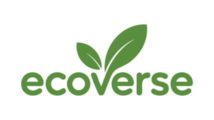 Ecoverse logo with green leaves, representing sustainability.