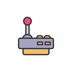 Isolated Joystick Controller Illustrating Retro Gaming On Transparent Backdrop