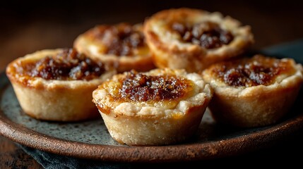 Rustic butter tarts with a rich, gooey filling