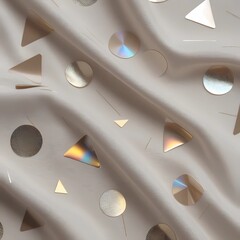 Luxury fabric with soft geometric patterns and subtle reflective accents &mdash; elegant, seamless, and refined