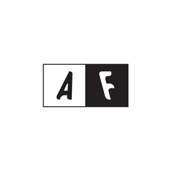 Fototapeta premium Monogram Logo Design Unique Simple Bold AF Initial Alphabet Vector Alphabet