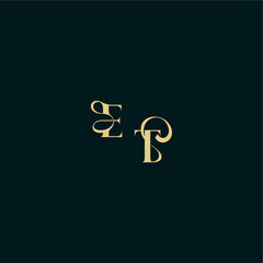 wedding logo initial ET elegant and curvy style monogram bold concept design letter