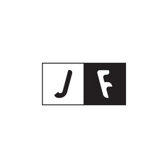 Initial Alphabet Vector Monogram Logo Design Alphabet Unique Simple Bold JF