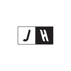 Initial Alphabet Vector Monogram Logo Design Alphabet Unique Simple Bold JH