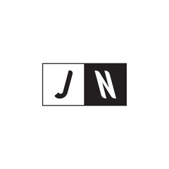 Initial Alphabet Vector Monogram Logo Design Alphabet Unique Simple Bold JN