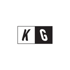 Initial Alphabet Vector Monogram Logo Design Alphabet Unique Simple Bold KG