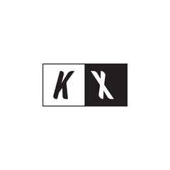 Initial Alphabet Vector Monogram Logo Design Alphabet Unique Simple Bold KX