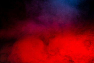 Purple and blue steam on a black background.
