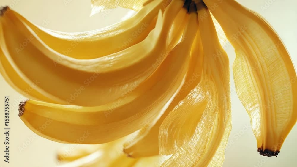 Poster fresh bananas hanging from a tree branch