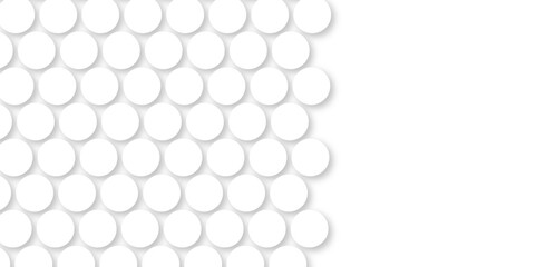 White tiles wall. round marble textures, ball tiles. Top view pavement circle block white texture with seamless patterns floor background. Air Bubble wrap texture background. Textured Background.