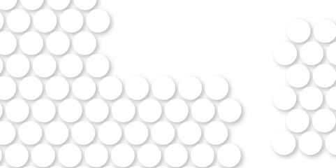 White tiles wall. round marble textures, ball tiles. Top view pavement circle block white texture with seamless patterns floor background. Air Bubble wrap texture background. Textured Background.