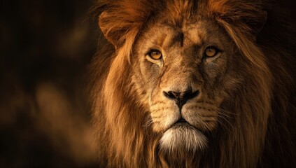 Fototapeta premium Close-up lion portrait