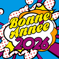 Bonne Année 2026 carte popart 3