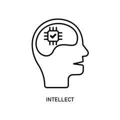 Icon a intellect, isolated against a clean background.