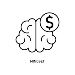 Icon a mindset, isolated against a clean background