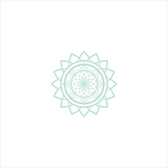 Abstract blue vector snowflake ornament, a winter holiday design element