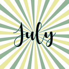 July vector illustration background. it is suitable for card, banner, or poster