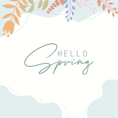 hello spring vector background.it is suitable for card, banner, or poster