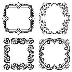 Decorative Floral Border Packs - High-Resolution Scans of Original Ink Artwork
