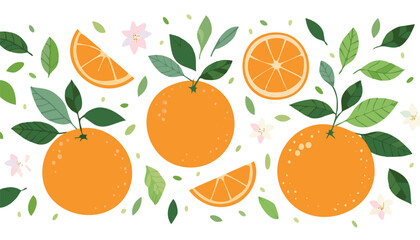 vector seamless patterns with fruits. Trendy hand drawn textures with oranges, lemons, peaches and strawberry. Juicy tasty fruits backgrounds. Modern abstract design.children, colourful, colours,